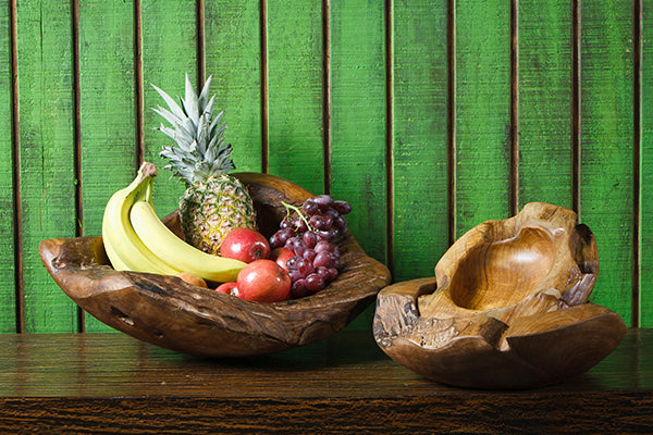 Habini Teak Bowls By Garden Age Supply | Decorative Bowls | Modishstore - 2