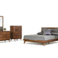 Walnut Solid Wood Five Drawer Chest By Homeroots | Dressers | Modishstore - 6