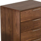 Walnut Solid Wood Five Drawer Chest By Homeroots | Dressers | Modishstore - 8