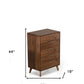 Walnut Solid Wood Five Drawer Chest By Homeroots | Dressers | Modishstore - 2