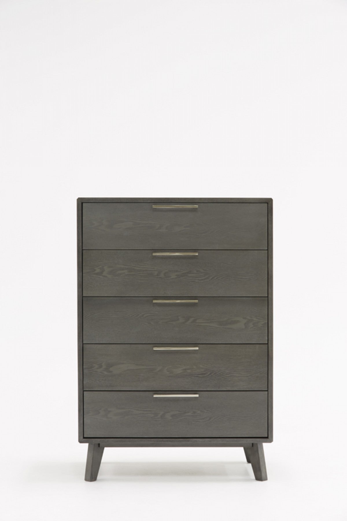 Grey Wash Solid Wood Five Drawer Chest By Homeroots | Dressers | Modishstore - 2