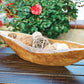 Habini Teak Boat-Shaped Bowls Set of 2 By Garden Age Supply