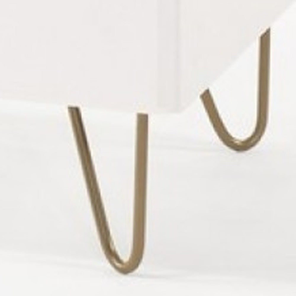 White Manufactured Wood Five Drawer Chest By Homeroots | Dressers | Modishstore - 4