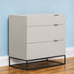 Grey Manufactured Wood Three Drawer Chest By Homeroots | Dressers | Modishstore - 2