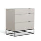 Grey Manufactured Wood Three Drawer Chest By Homeroots | Dressers | Modishstore - 1
