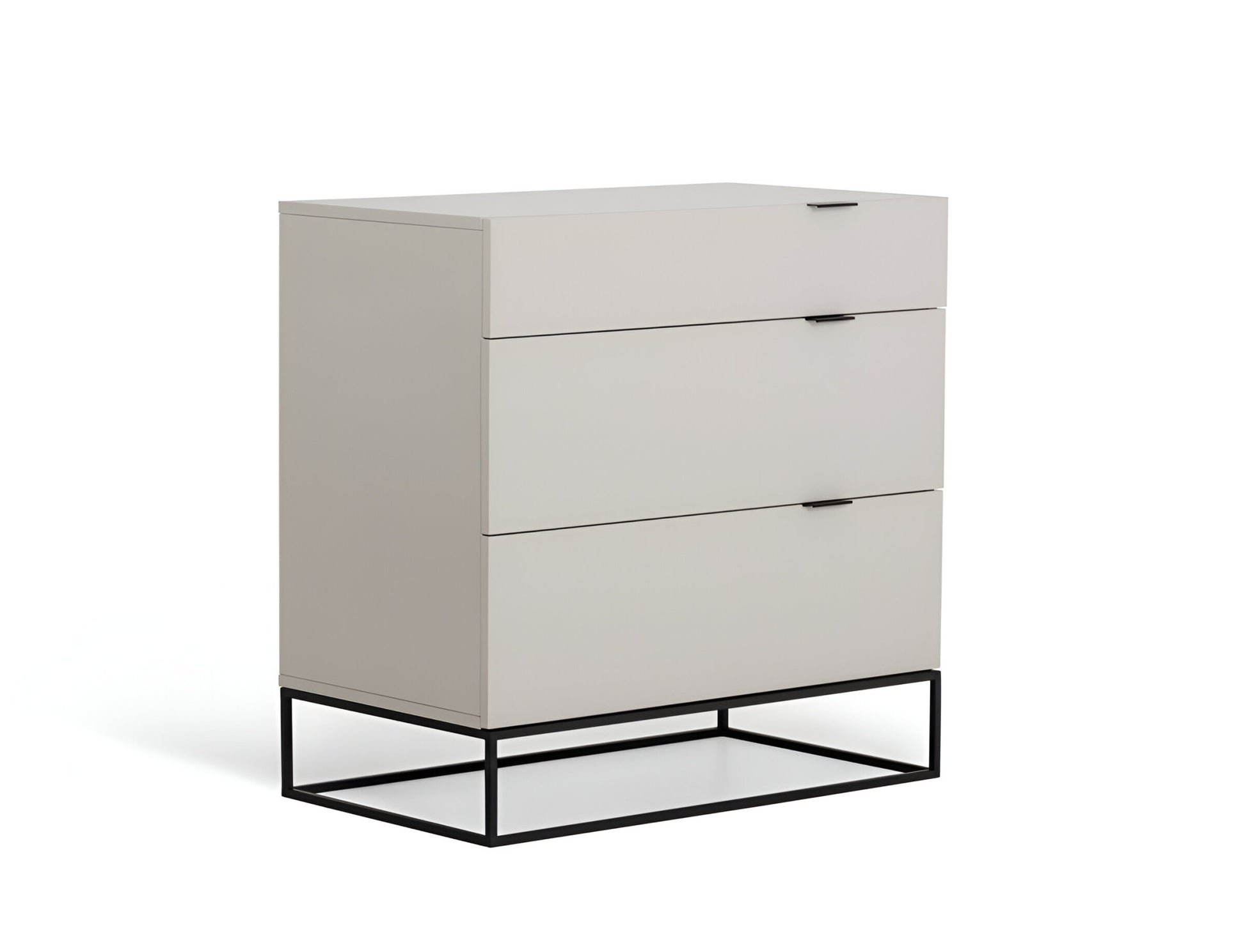 Grey Manufactured Wood Three Drawer Chest By Homeroots | Dressers | Modishstore - 1