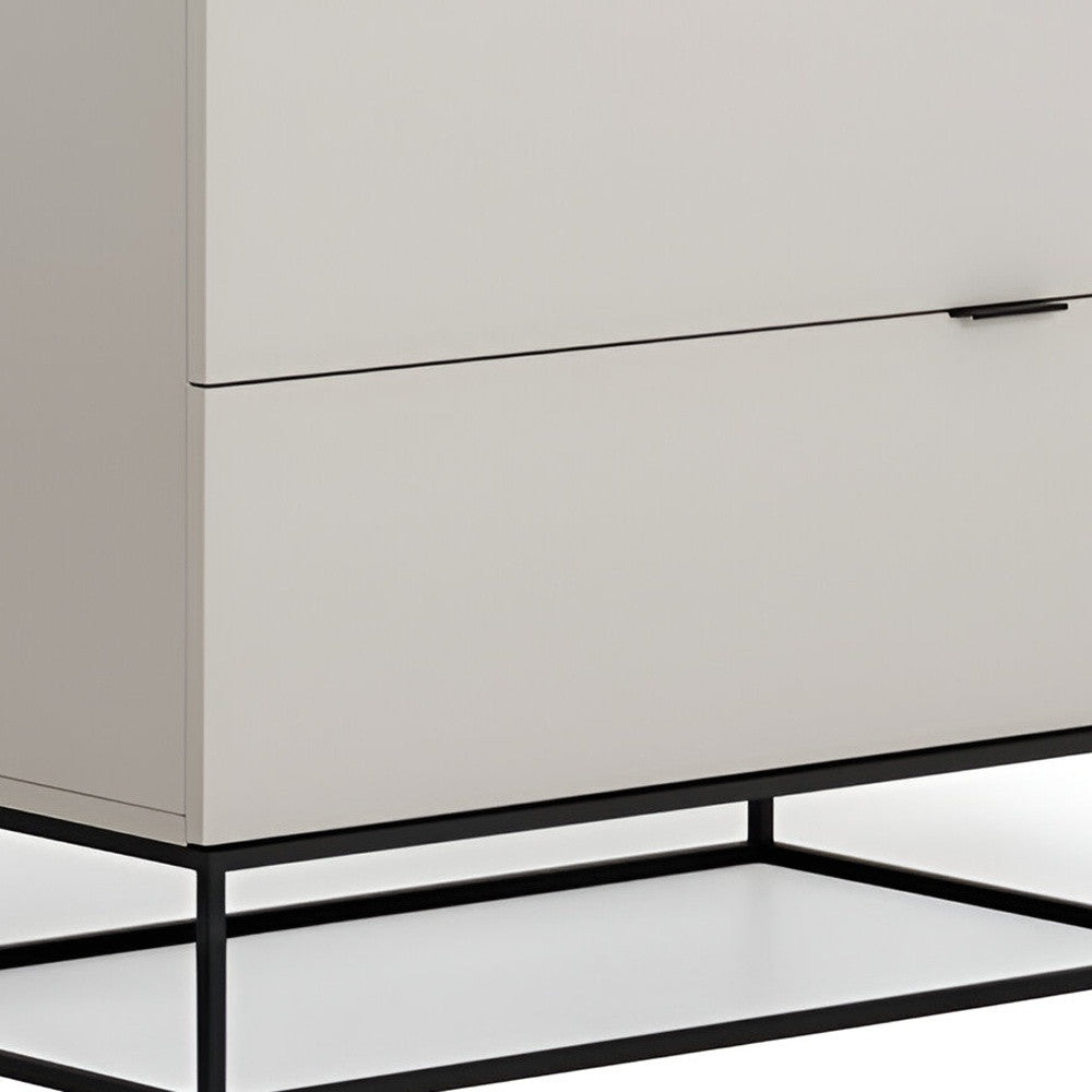 Grey Manufactured Wood Three Drawer Chest By Homeroots | Dressers | Modishstore - 3