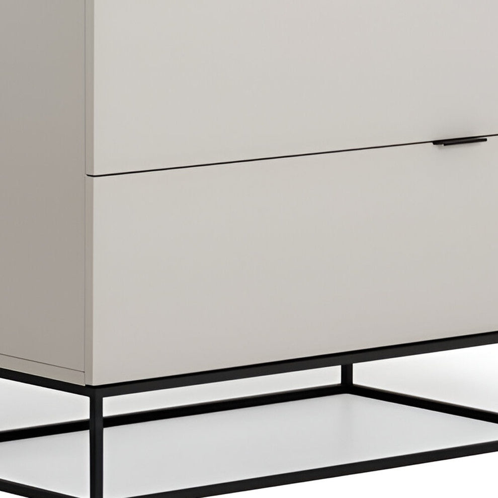 Grey Manufactured Wood Three Drawer Chest By Homeroots | Dressers | Modishstore - 3