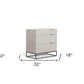 Grey Manufactured Wood Three Drawer Chest By Homeroots | Dressers | Modishstore - 4