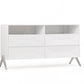 White Manufactured Wood Four Drawer Double Dresser By Homeroots | Dressers | Modishstore - 2