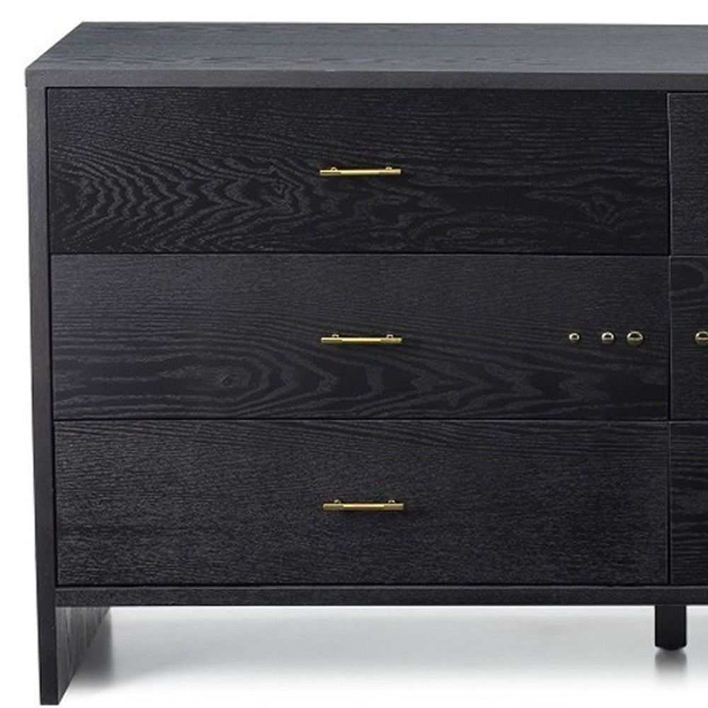 Grey Ash Manufactured Wood Six Drawer Double Dresser By Homeroots | Dressers | Modishstore - 7