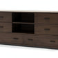 Walnut Six Drawer Double Dresser By Homeroots | Dressers | Modishstore - 1