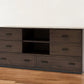 Walnut Six Drawer Double Dresser By Homeroots | Dressers | Modishstore - 8