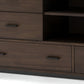 Walnut Six Drawer Double Dresser By Homeroots | Dressers | Modishstore - 3
