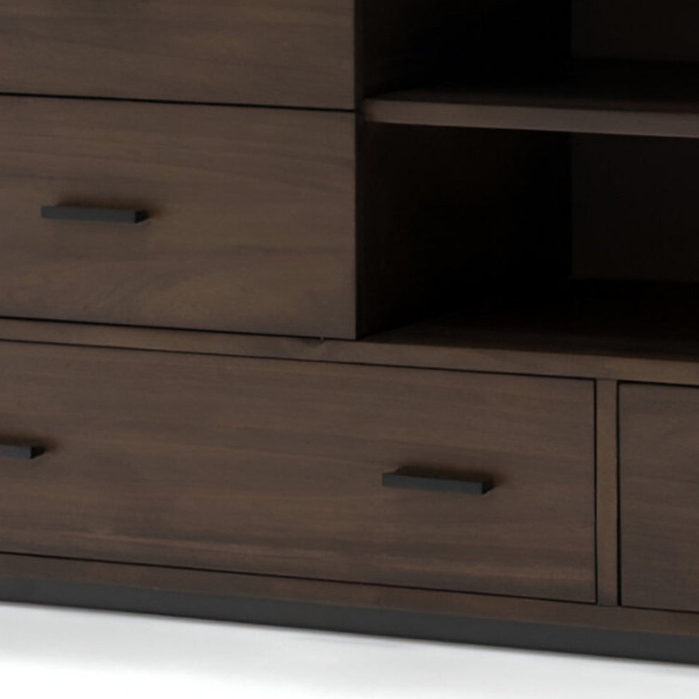 Walnut Six Drawer Double Dresser By Homeroots | Dressers | Modishstore - 3
