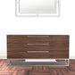 Walnut Manufactured Wood Three Drawer Dresser By Homeroots | Dressers | Modishstore - 8