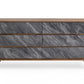 Walnut And Grey Faux Marble Wood Six Drawer Double Dresser By Homeroots | Dressers | Modishstore - 1