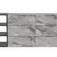 Grey Faux Marble and Black Wood Six Drawer Double Dresser By Homeroots | Dressers | Modishstore - 1