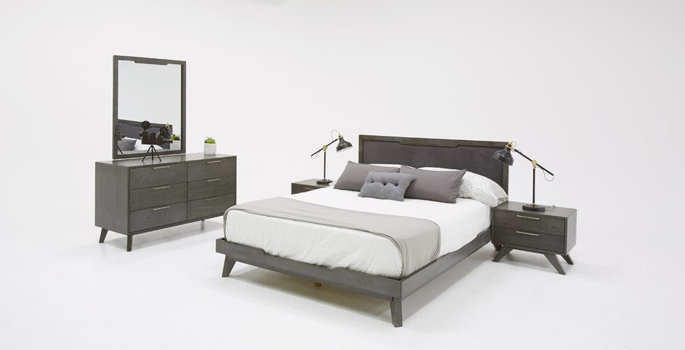 Grey Wash Solid Wood Six Drawer Double Dresser By Homeroots | Dressers | Modishstore - 5