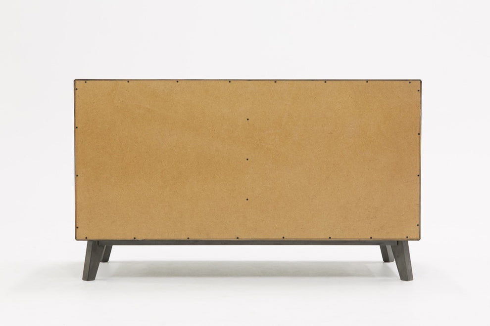 Grey Wash Solid Wood Six Drawer Double Dresser By Homeroots | Dressers | Modishstore - 3