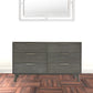 Grey Wash Solid Wood Six Drawer Double Dresser By Homeroots | Dressers | Modishstore - 4