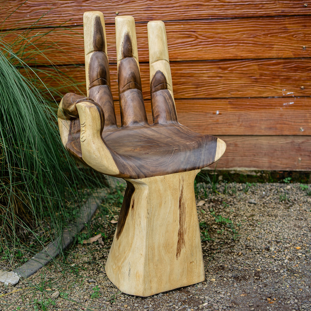 Large Buddha Hand Shaped Chair By Garden Age Supply | Accent Chairs | Modishstore - 2