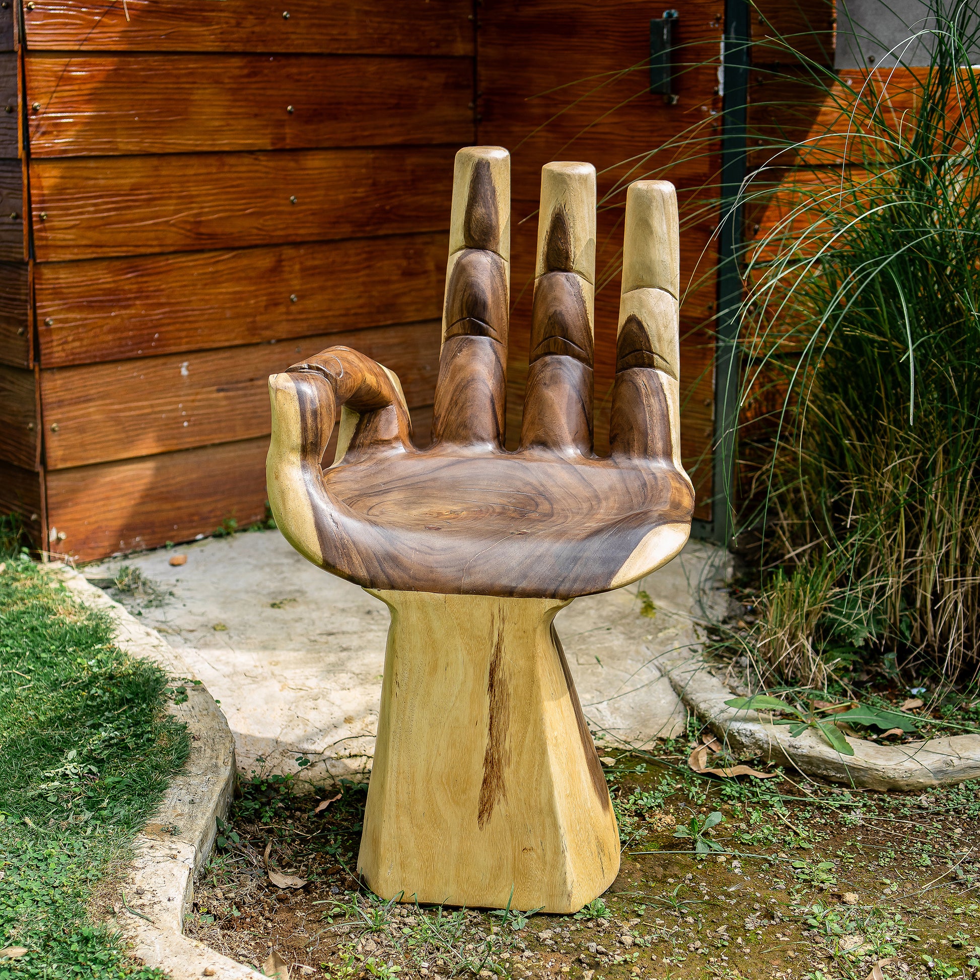 Large Buddha Hand Shaped Chair By Garden Age Supply | Accent Chairs | Modishstore - 1