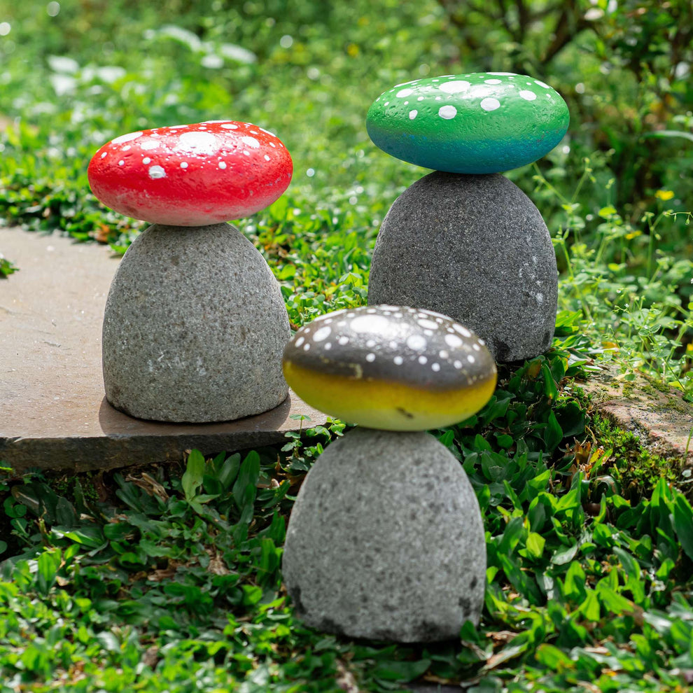 Cairn Mushrooms Set of 3 Set of 2 By Garden Age Supply | Sculptures | Modishstore - 4