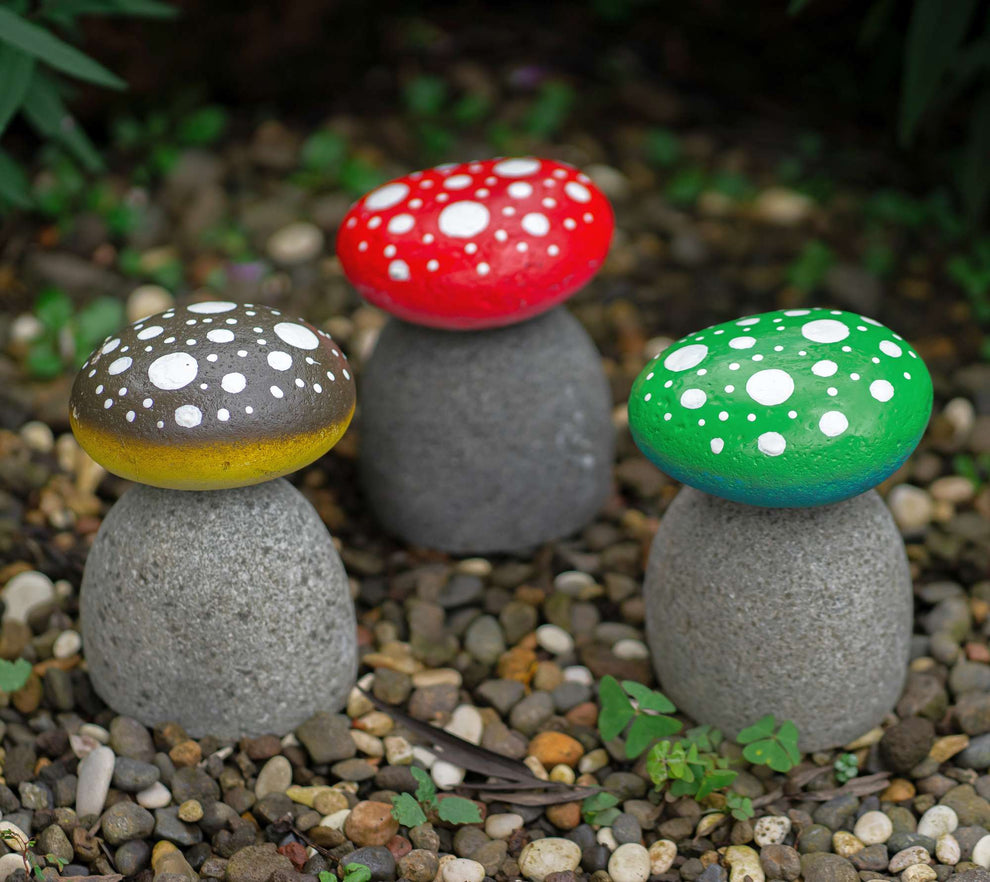 Cairn Mushrooms Set of 3 Set of 2 By Garden Age Supply | Sculptures | Modishstore - 2