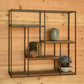 Mills Shelf, Wood and Iron - Black & Wood Set Of 4 By HomArt | Wall Shelf | Modishstore - 2