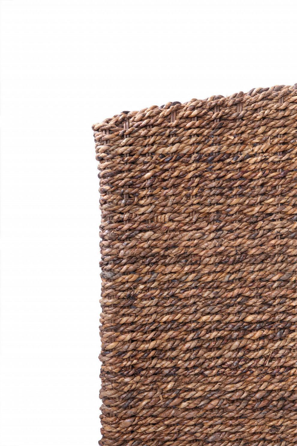 Brown Natural and Rustic Woven Banana Leaf Curved King Size Headboard By Homeroots | Headboards | Modishstore - 3