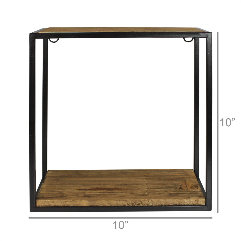 Milo Shelf, Wood & Metal - Sq, Small Set Of 4 By HomArt | Wall Shelf | Modishstore - 4