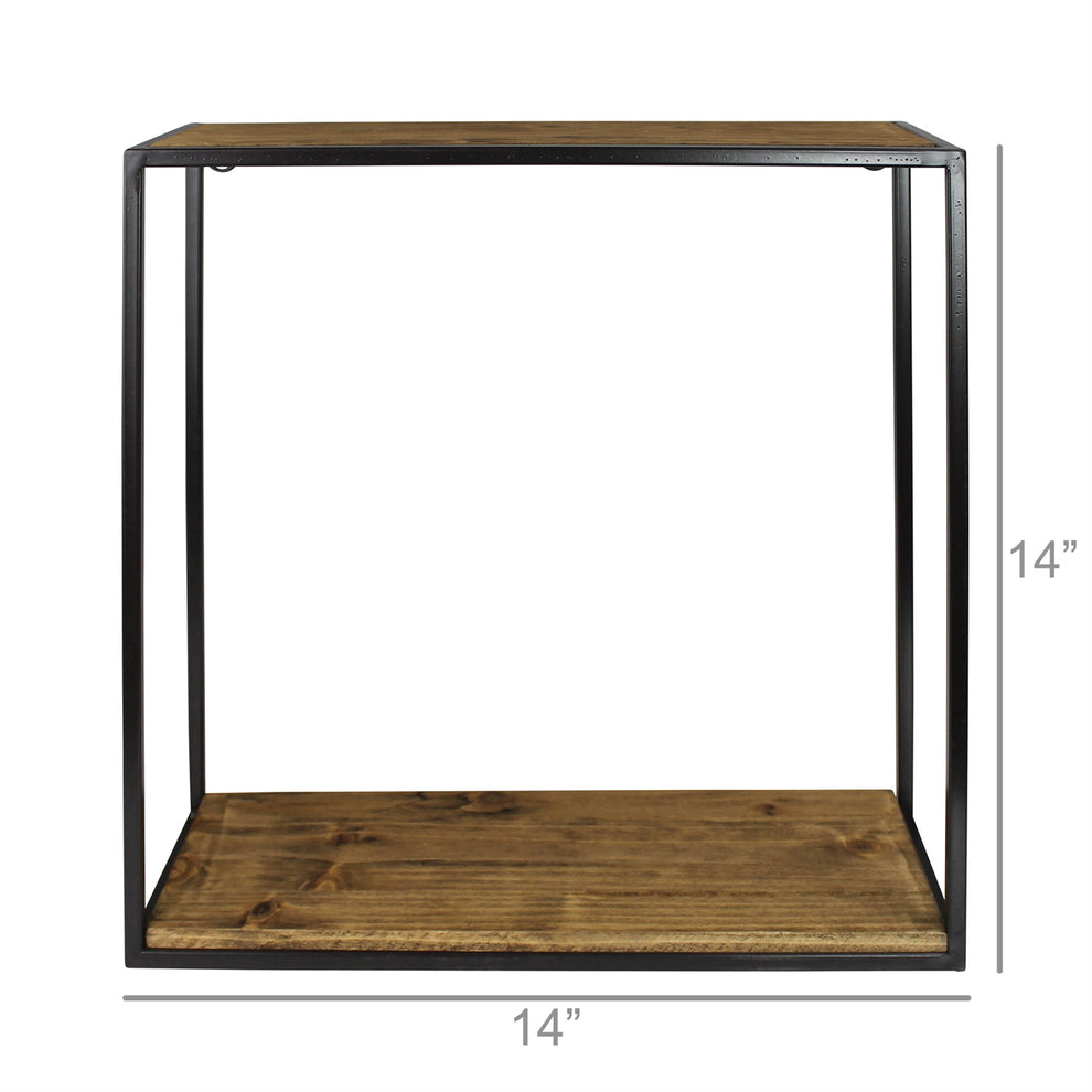 Milo Shelf, Wood & Metal - Sq, Small Set Of 4 By HomArt | Wall Shelf | Modishstore - 9