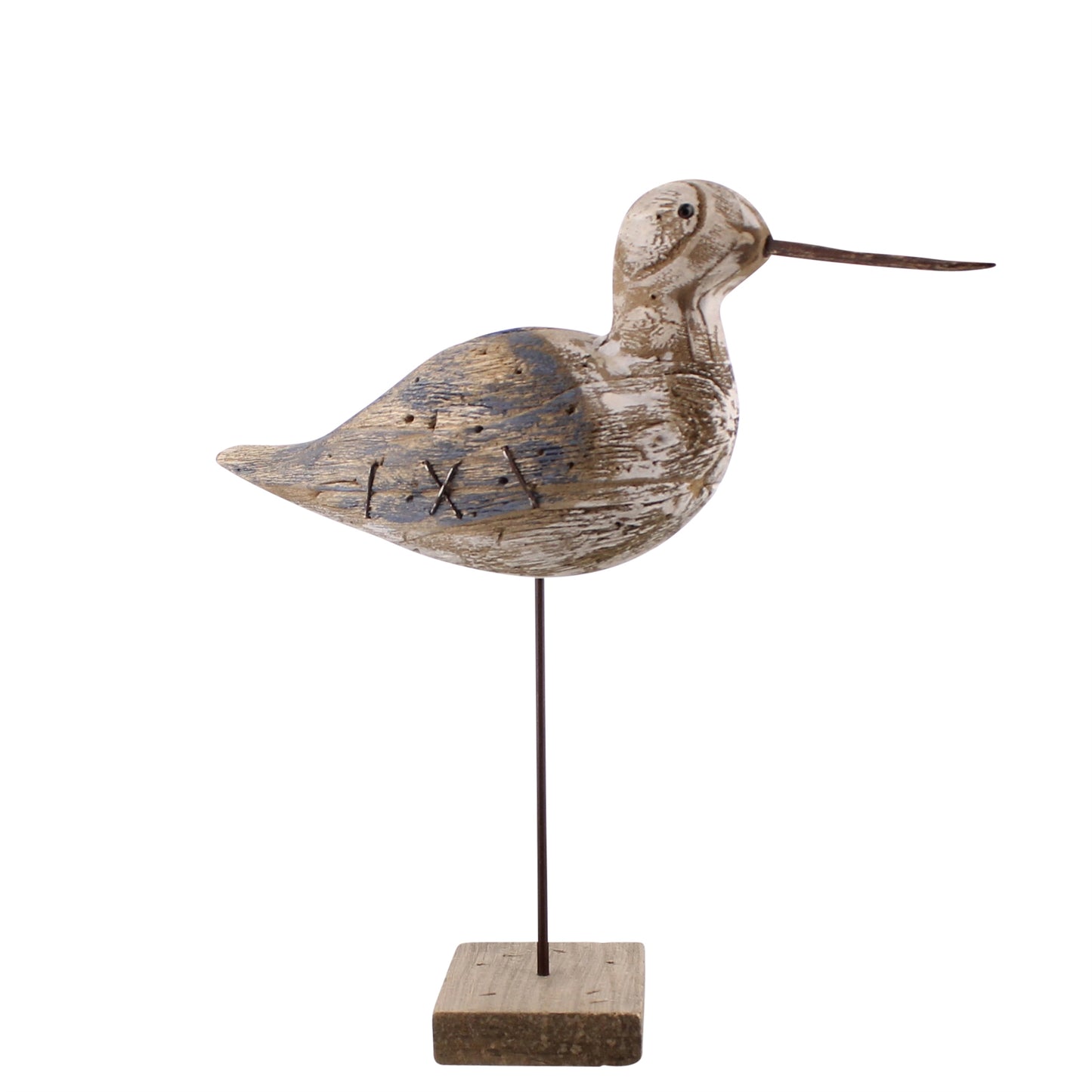 Kelso Wood Seagull - Sandpiper - Navy & Natural Wood Set Of 4 By HomArt | Ornaments | Modishstore - 3