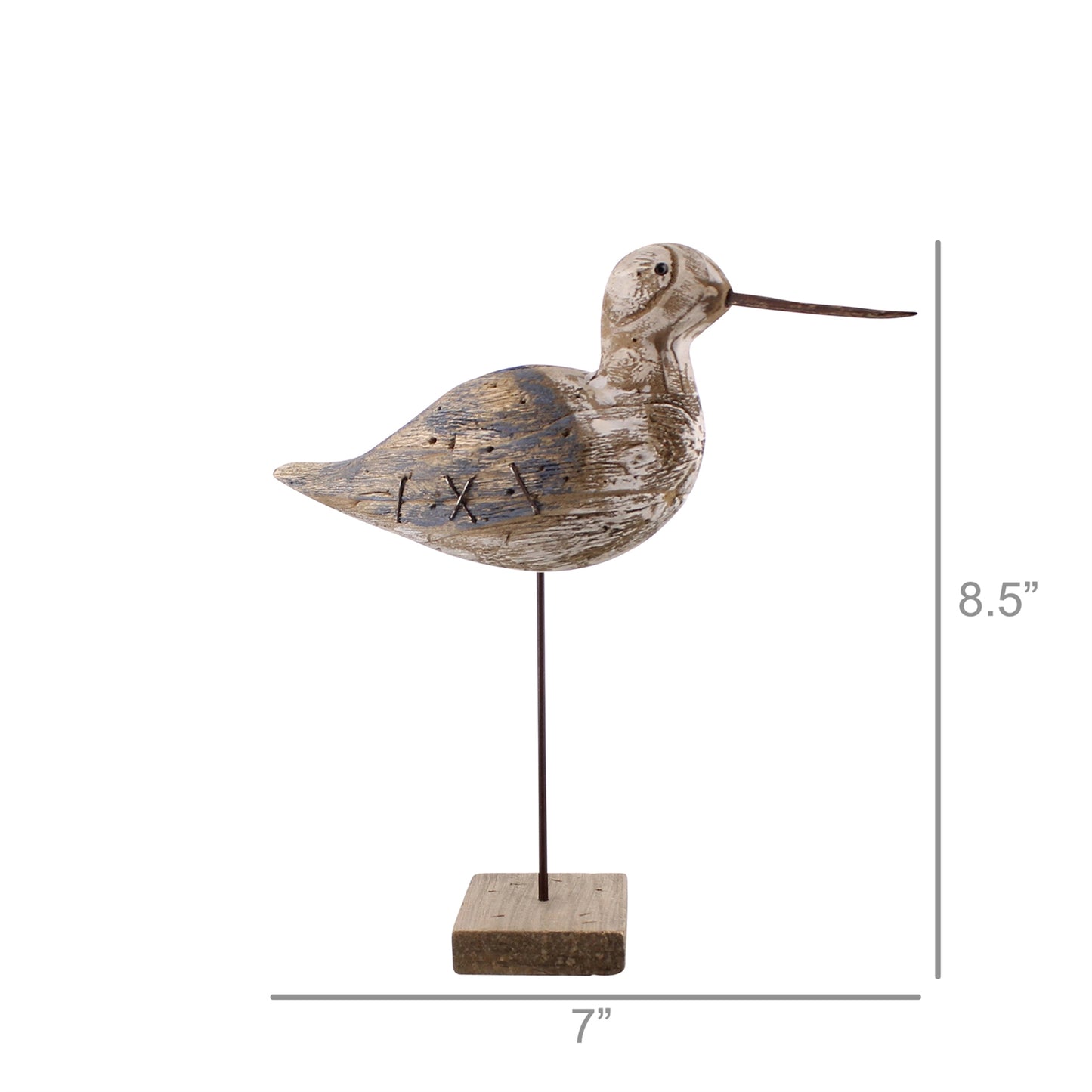 Kelso Wood Seagull - Sandpiper - Navy & Natural Wood Set Of 4 By HomArt | Ornaments | Modishstore - 4