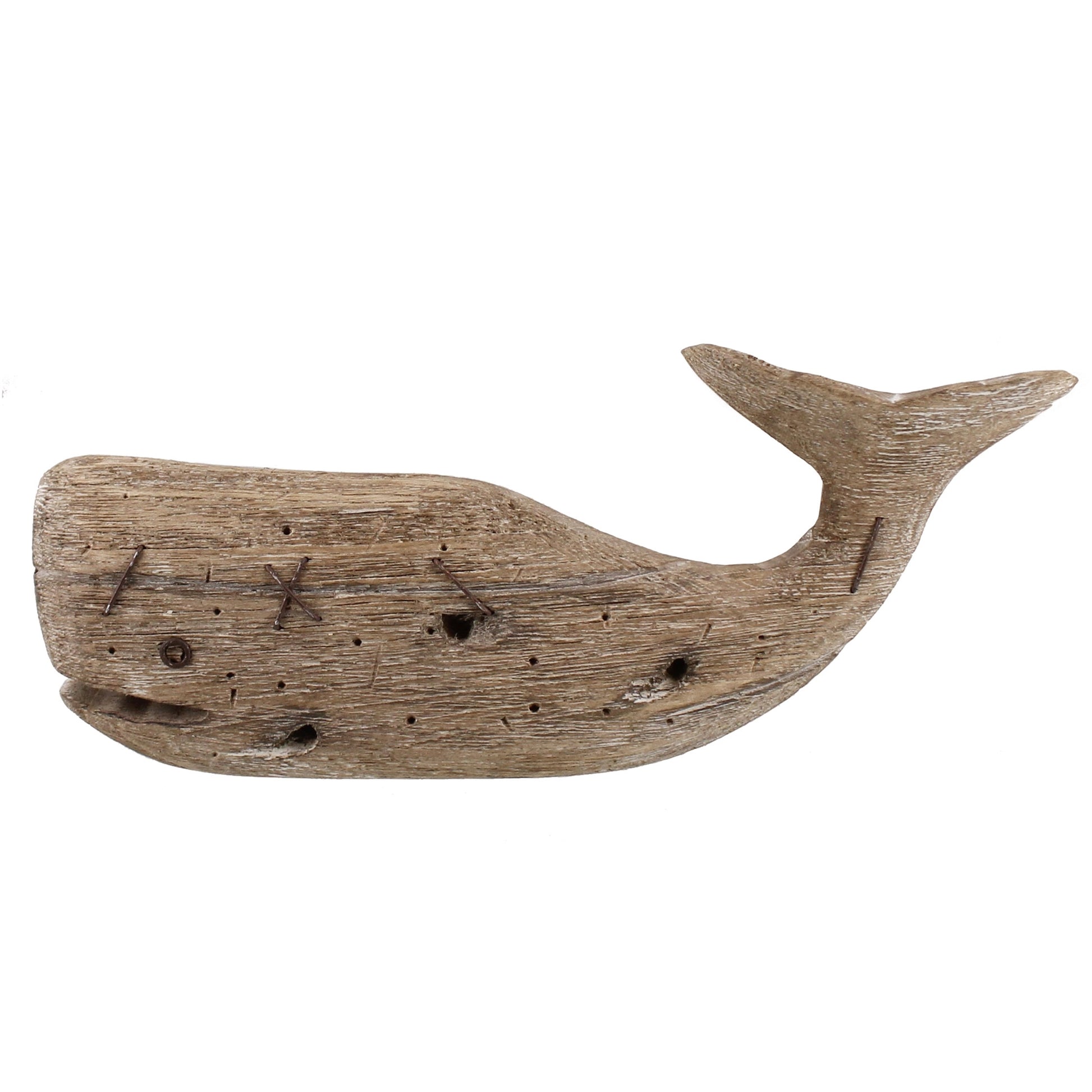 Kelso Wood Sperm Whale - Small - Natural Wood Set Of 4 By HomArt | Ornaments | Modishstore - 2