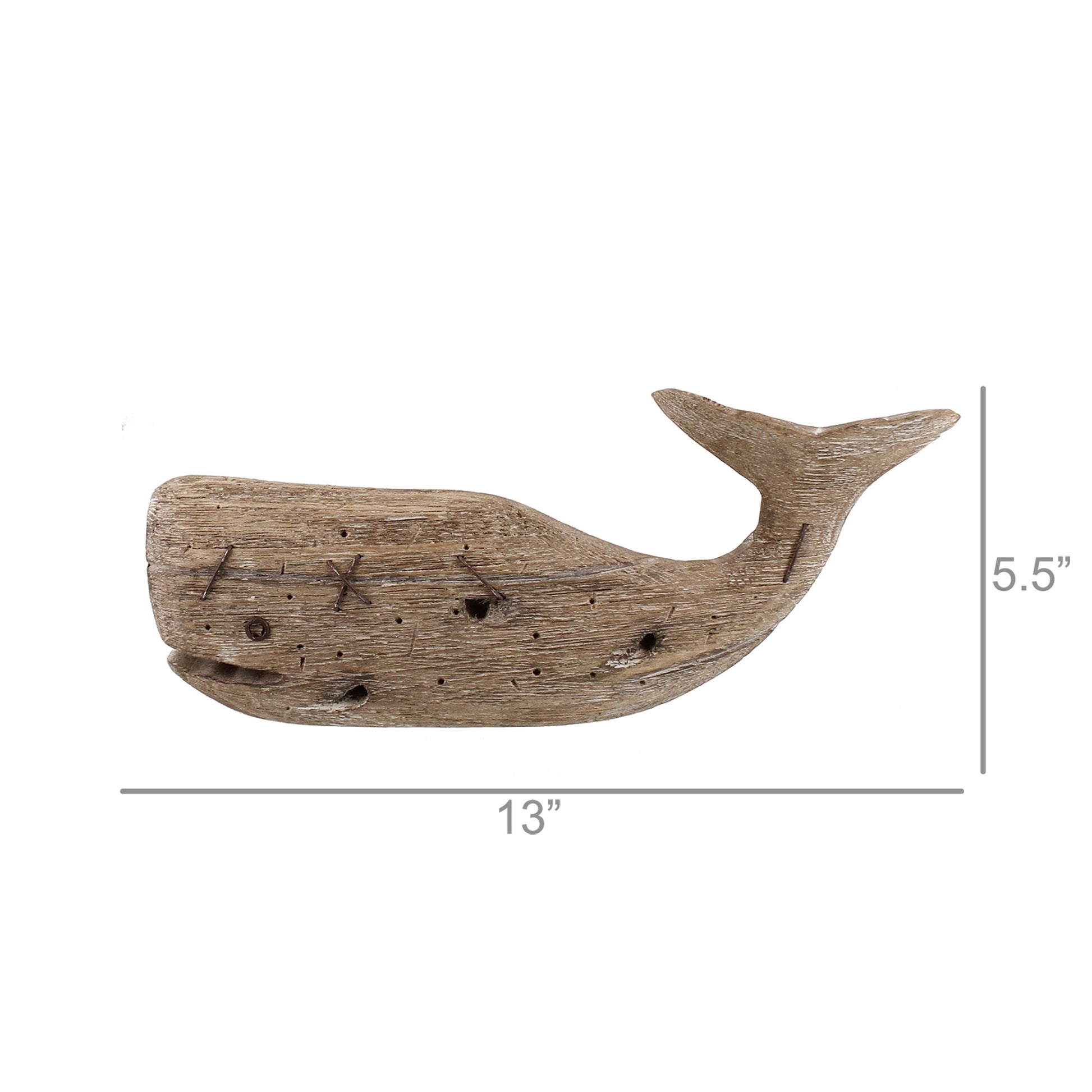 Kelso Wood Sperm Whale - Small - Natural Wood Set Of 4 By HomArt | Ornaments | Modishstore - 3