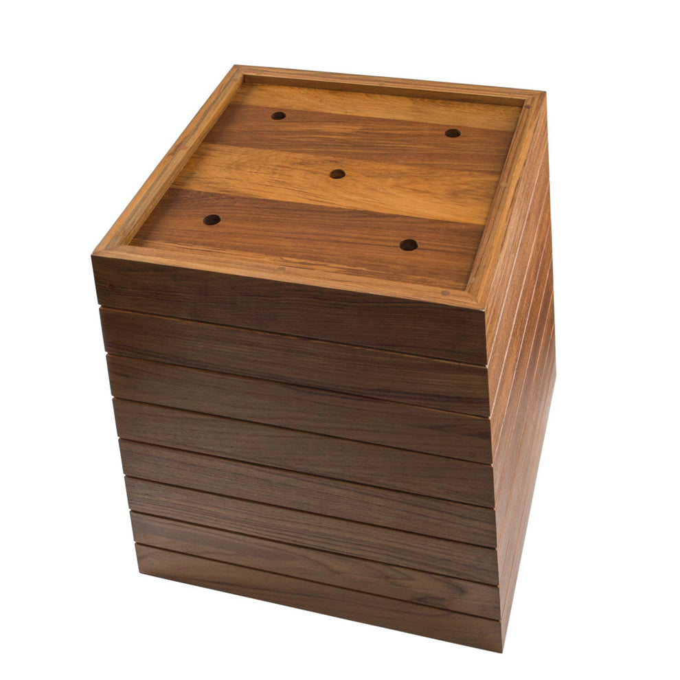 Brown Solid Wood Indoor Outdoor Square Planter Box By Homeroots | Outdoor Planters, Troughs & Cachepots | Modishstore - 2