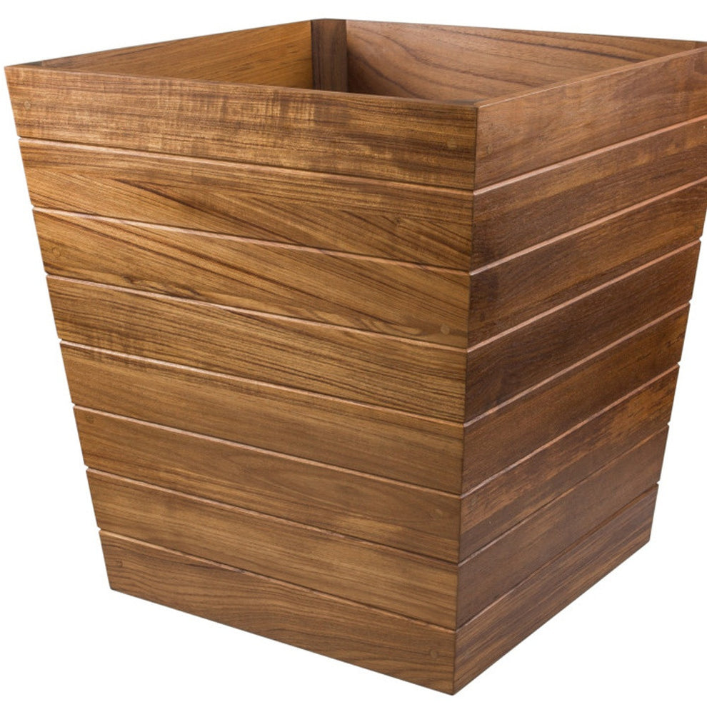 Brown Solid Wood Indoor Outdoor Square Planter Box By Homeroots | Outdoor Planters, Troughs & Cachepots | Modishstore - 4