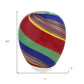 Red Blue and Green Striped Round Glass Table Vase By Homeroots | Vases | Modishstore - 4