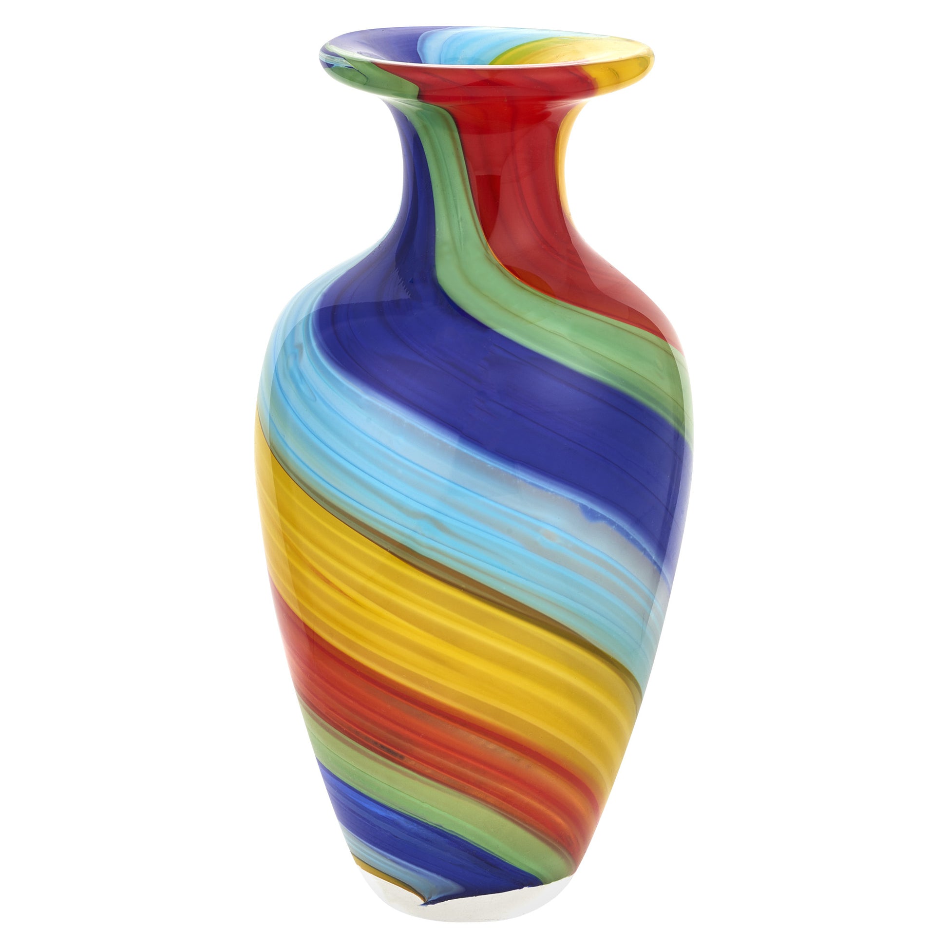 Rainbow Murano Glass Abstract Round Table Vase By Homeroots | Vases | Modishstore - 1
