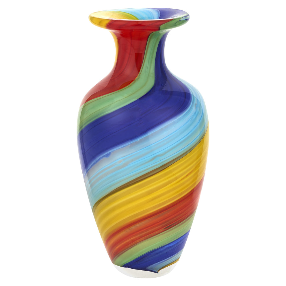 Rainbow Murano Glass Abstract Round Table Vase By Homeroots | Vases | Modishstore - 7