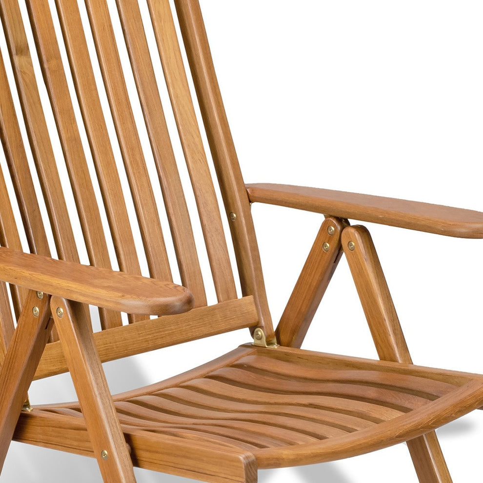 Brown Solid Wood Indoor Outdoor Arm Chair By Homeroots | Outdoor Chairs | Modishstore - 2