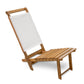 Brown and Natural Wood Solid Wood Outdoor Deck Chair By Homeroots | Outdoor Chairs | Modishstore - 1