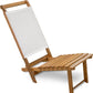Brown and Natural Wood Solid Wood Outdoor Deck Chair By Homeroots | Outdoor Chairs | Modishstore - 2