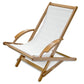 White and Natural Wood Solid Wood Indoor Outdoor Deck Chair By Homeroots | Outdoor Chairs | Modishstore - 6