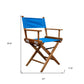 Blue and Natural Wood Solid Wood Indoor Outdoor Director Chair By Homeroots | Outdoor Chairs | Modishstore - 5