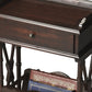 Black Solid and Manufactured Wood End Table With Drawer And Shelf With Magazine Holder By Homeroots | End Tables | Modishstore - 3