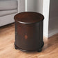 Dark Brown Round End Table By Homeroots | End Tables | Modishstore - 3