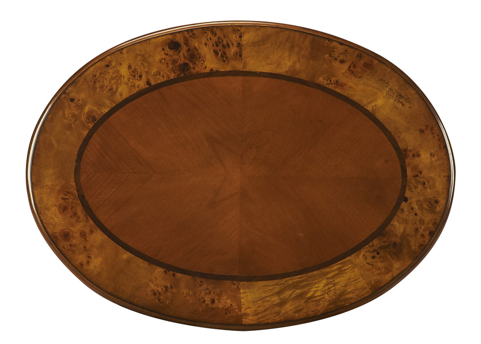 Medium Brown And Olive Ash Manufactured Wood Oval End Table With Two Drawers By Homeroots | End Tables | Modishstore - 7